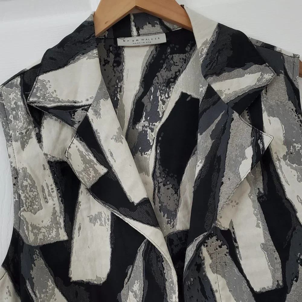 Bryn Walker Marcelina Stretch Jacquard Open Front Vest - Picture 6 of 12